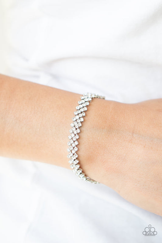 Chicly Candescent- White Bracelet